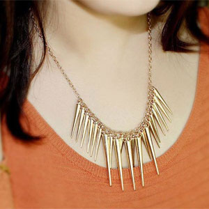 Spike Necklace- $14.99 with Free Shipping | HalfOffDeals
